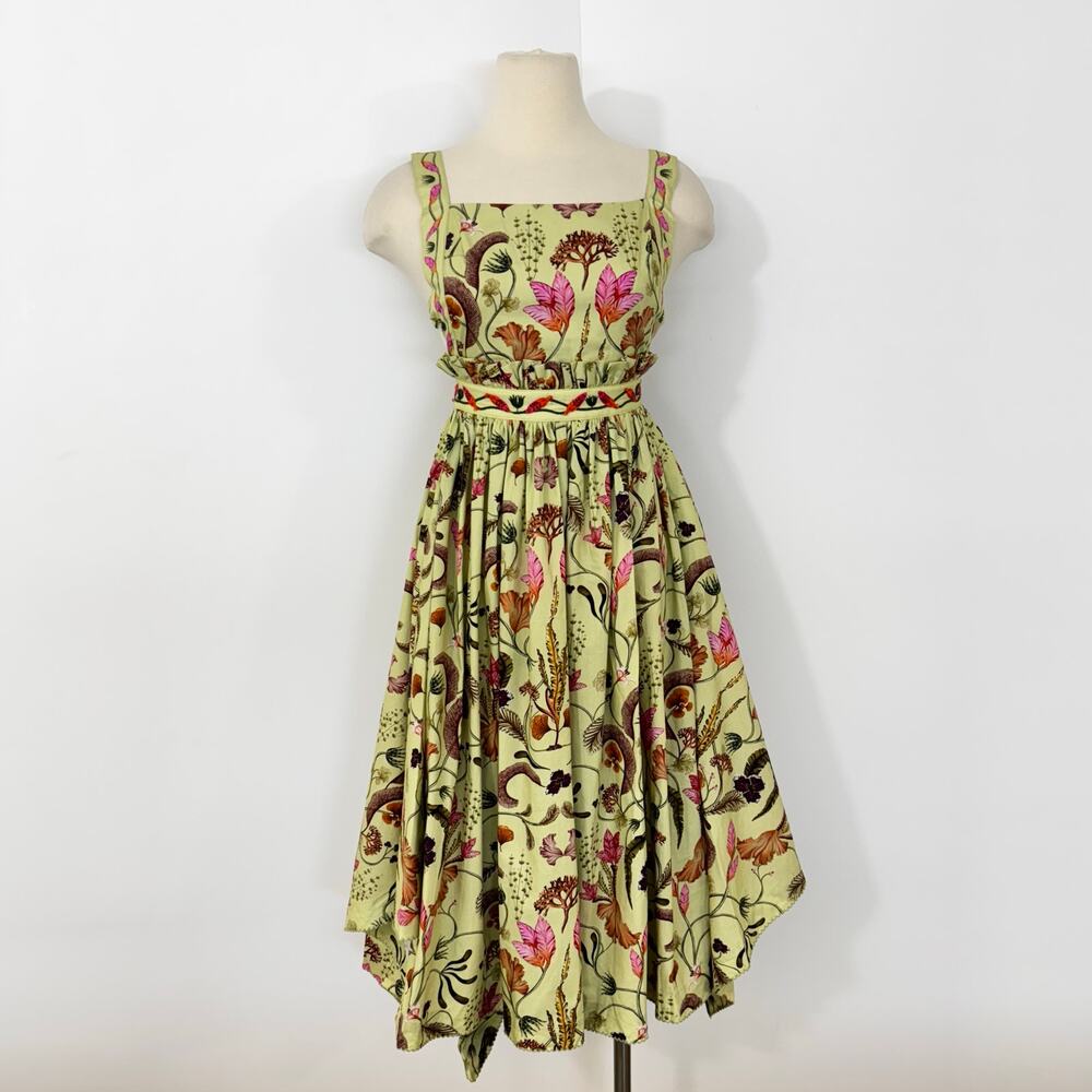 Agua by Agua Bendita Lunatus Habitat Midi Dress Embellished Cotton S - Picture 3 of 16